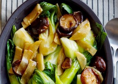 Baby Bok Choy and Shiitakes