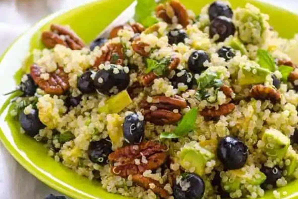 Blueberry Quinoa Salad Apple Quinoa Salad with Lime Basil Dressing