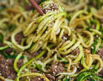 Korean Beef Zucchini Noodles